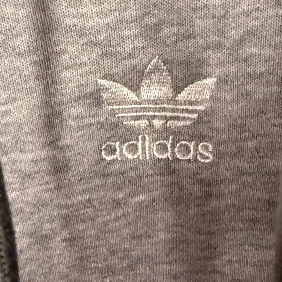 Adidas Men's Light Gray Hoodie - Picture 6 of 7
